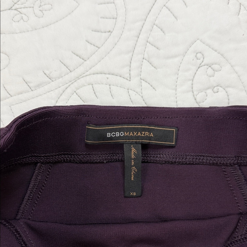 BCBGMaxAzria Purple Bandage Ribbed Pencil Skirt - Women’s XS - Picture 2 of 7